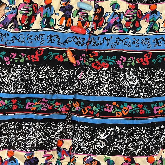 Vintage 80s90s PLATINUM Dorothy Schoelen Artsy Blouse/Top~Chunky Buttons~sz S - Picture 4 of 8